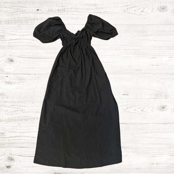 Love Fade Puff Sleeve Maxi Dress XS Open Back with Tie - Picture 4 of 6